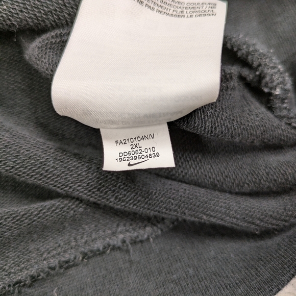 Nike Hoodie Women's XXL Black Icon Clash Sportswear Nylon Sleeves Roll Cuffs - Picture 4 of 9